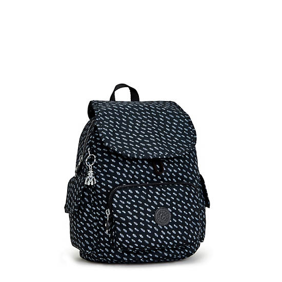 Kipling City Pack Small Printed Hátizsák Fekete | HU 1516HA